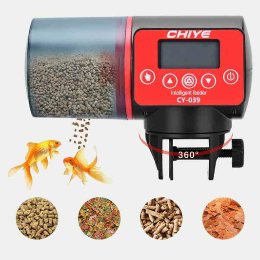 Automatic Fish Food Dispenser With Waterproof Container - Lusomart