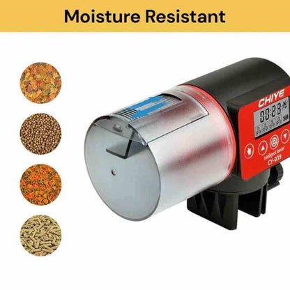 Automatic Fish Food Dispenser With Waterproof Container
