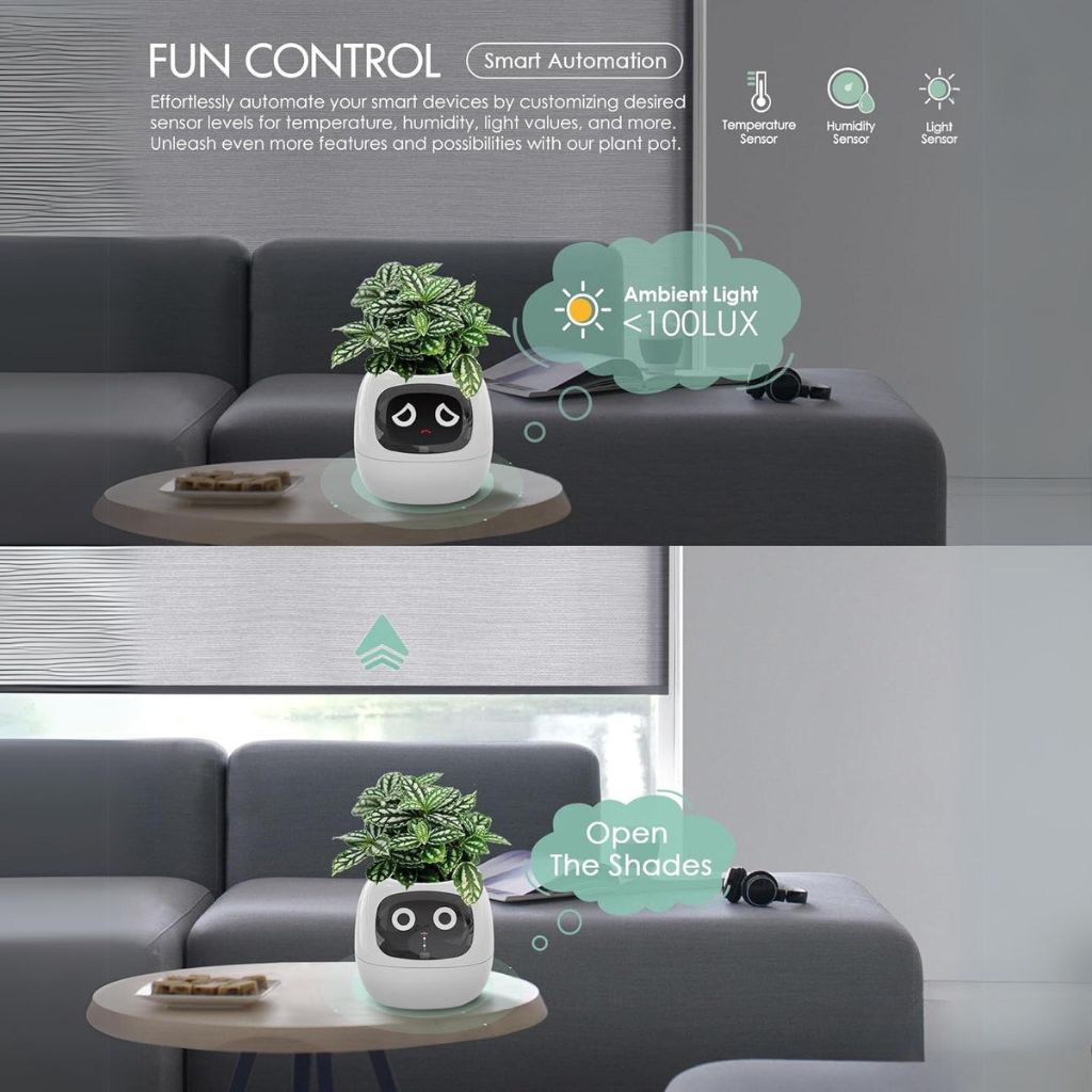 Smart WiFi Planter with 70 LED Animations