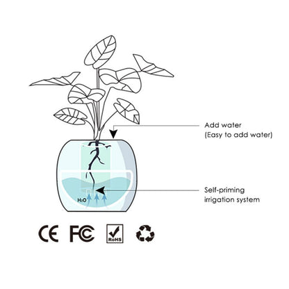 Smart WiFi Planter with 70 LED Animations