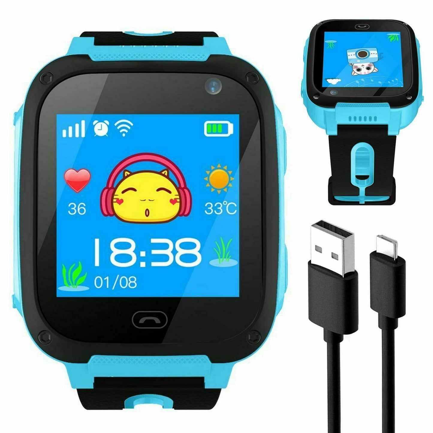 Kids GPS Smart Watch Phone With SIM Card SOS Alert