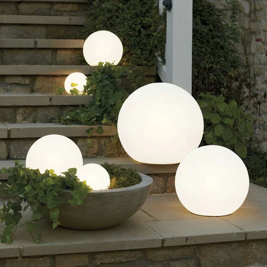 Colorful Outdoor LED Globe Lamp – Multicolor Ambient Light - Lusomart