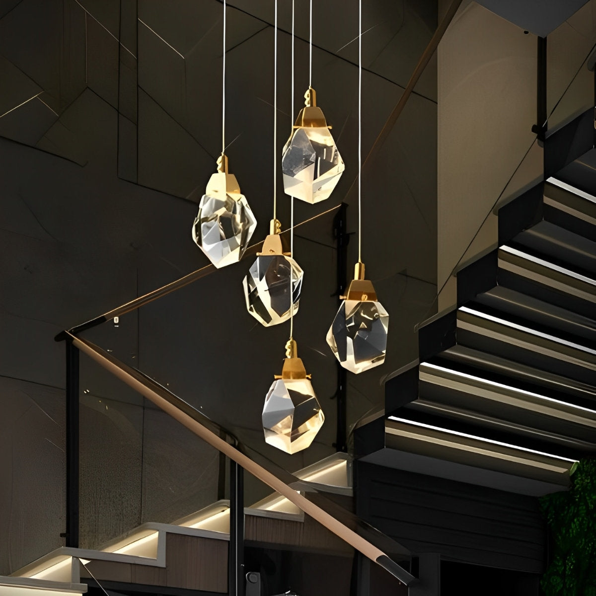 Elegant Crystal Drop Pendant Light Fixture