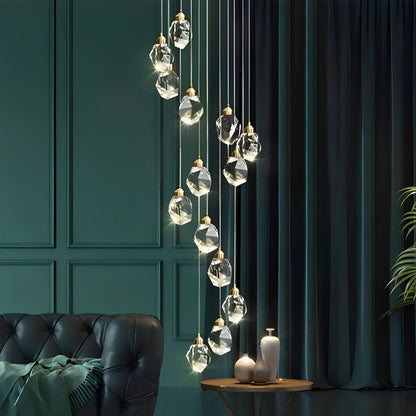 Elegant Crystal Drop Pendant Light Fixture