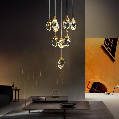 Luxurious Crystal Drop Pendant Light Fixture