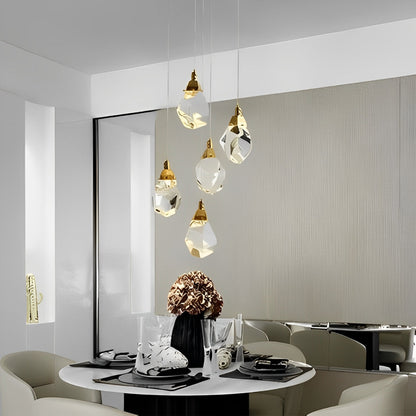 Elegant Crystal Drop Pendant Light Fixture