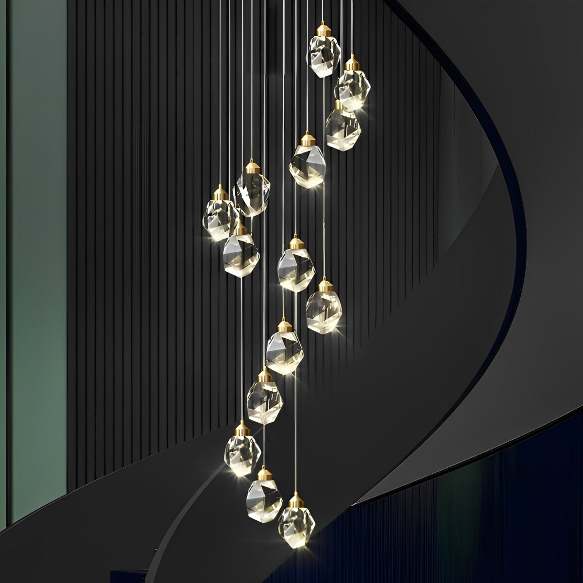 Elegant Crystal Drop Pendant Light Fixture