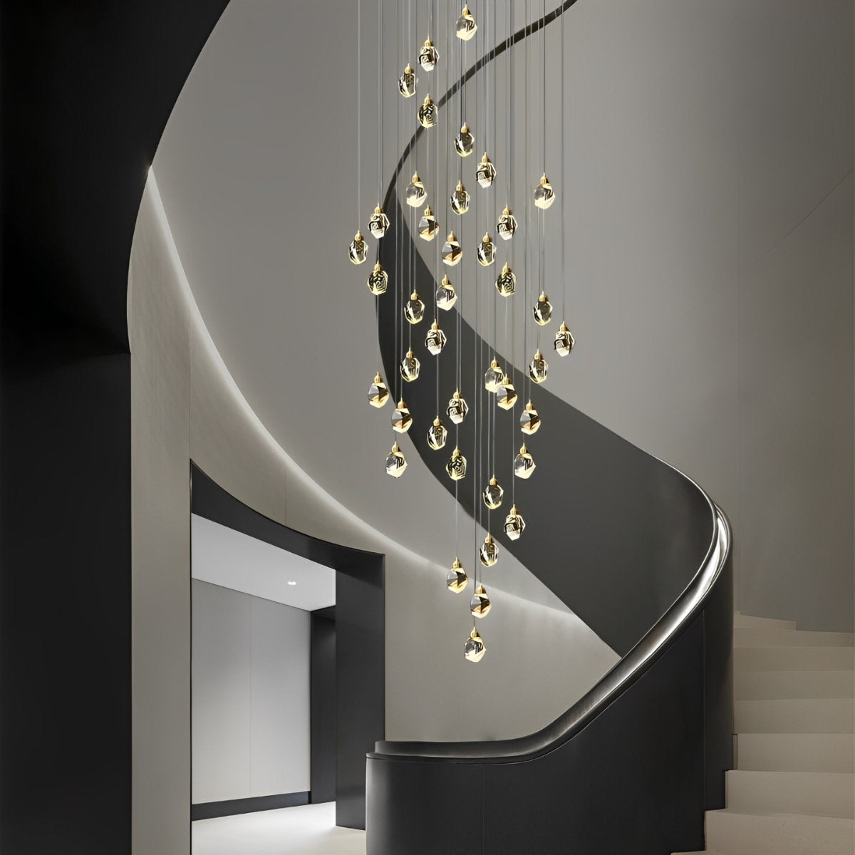 Luxurious Crystal Drop Pendant Light Fixture