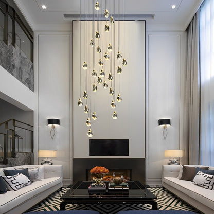 Elegant Crystal Drop Pendant Light Fixture