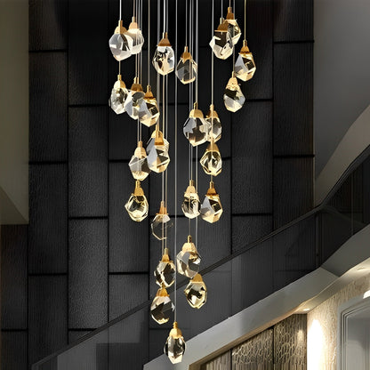 Elegant Crystal Drop Pendant Light Fixture - Lusomart