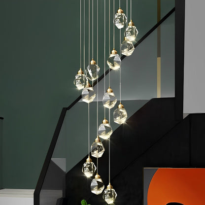 Luxurious Crystal Drop Pendant Light Fixture