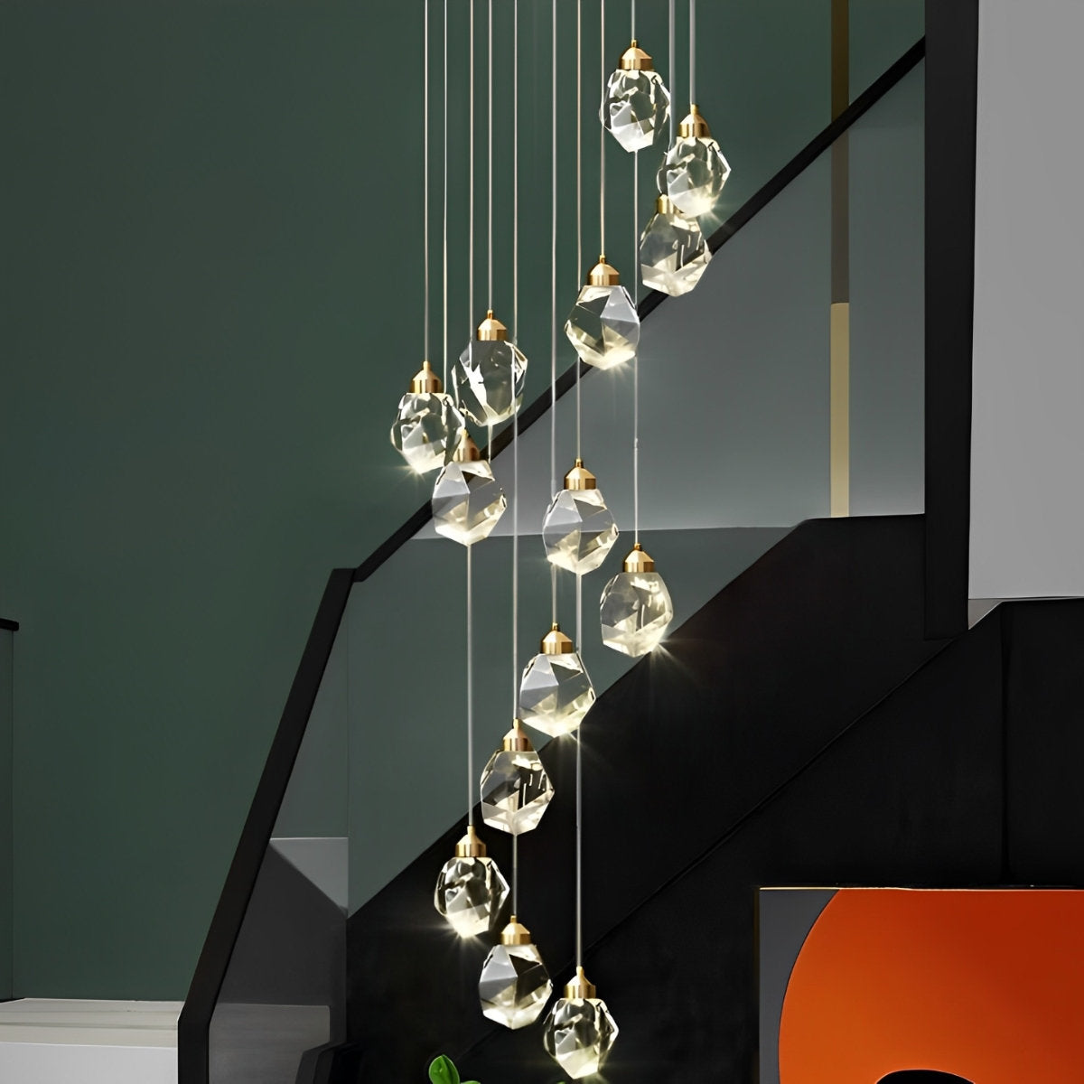 Elegant Crystal Drop Pendant Light Fixture