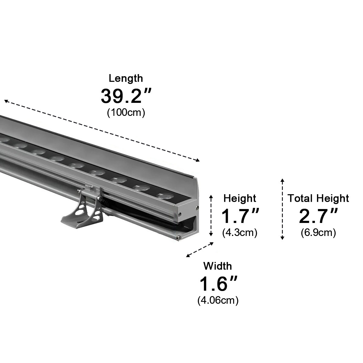 Bright Outdoor LED Wall Lights Waterproof Dimmable Aluminum
