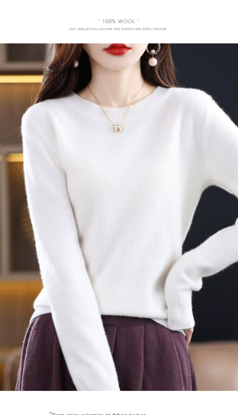 Warm Cozy Wool Cashmere Winter Sweater