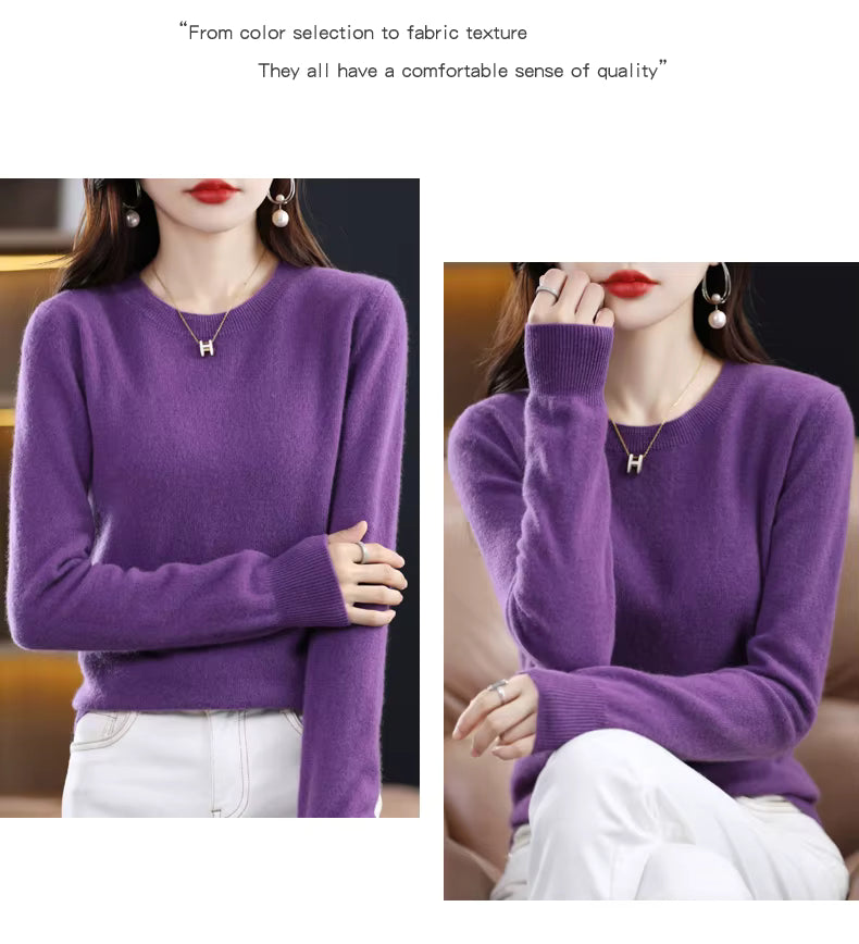 Warm Cozy Wool Cashmere Winter Sweater