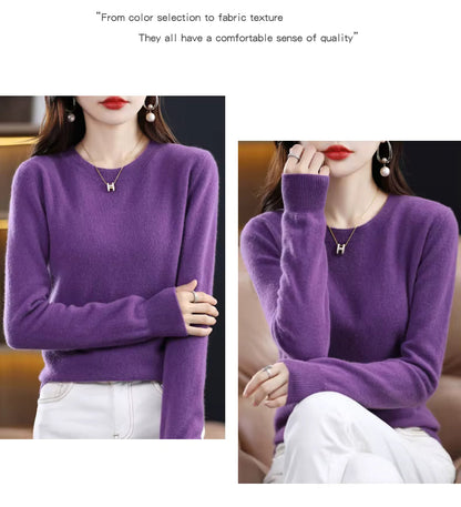 Warm Cozy Wool Cashmere Winter Sweater