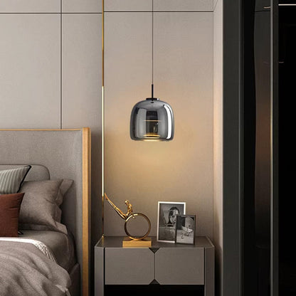 Sophisticated Black Glass Pendant Lamp For Home