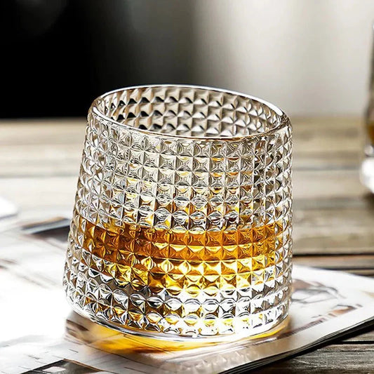 Luxury Whiskey Glass - Unique Swirl Design - Lusomart