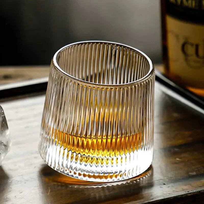 Luxury Whiskey Glass - Unique Swirl Design