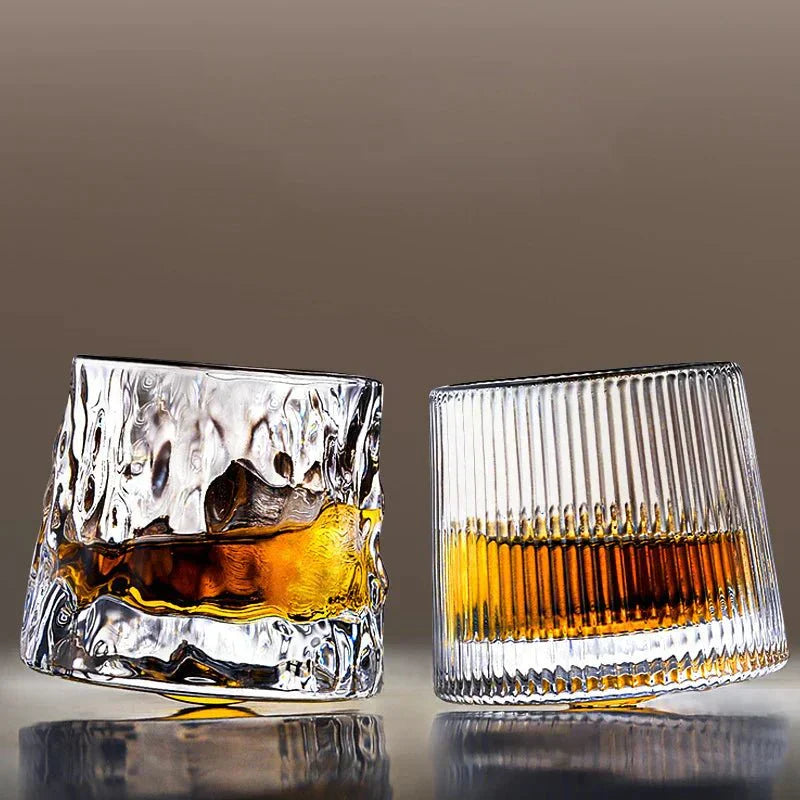 Luxury Whiskey Glass - Unique Swirl Design