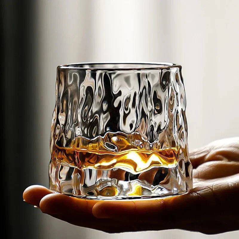 Luxury Whiskey Glass - Unique Swirl Design