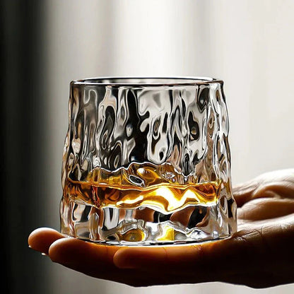 Luxury Whiskey Glass - Unique Swirl Design