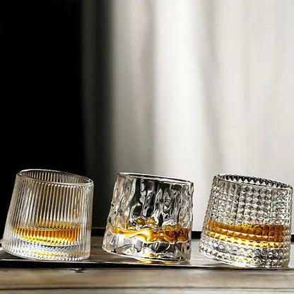 Luxury Whiskey Glass - Unique Swirl Design