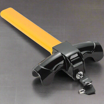 Strong Yellow Car Steering Lock - Durable Anti Theft