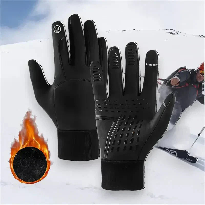 Warm Waterproof Bike Gloves Touchscreen Fingers - Lusomart