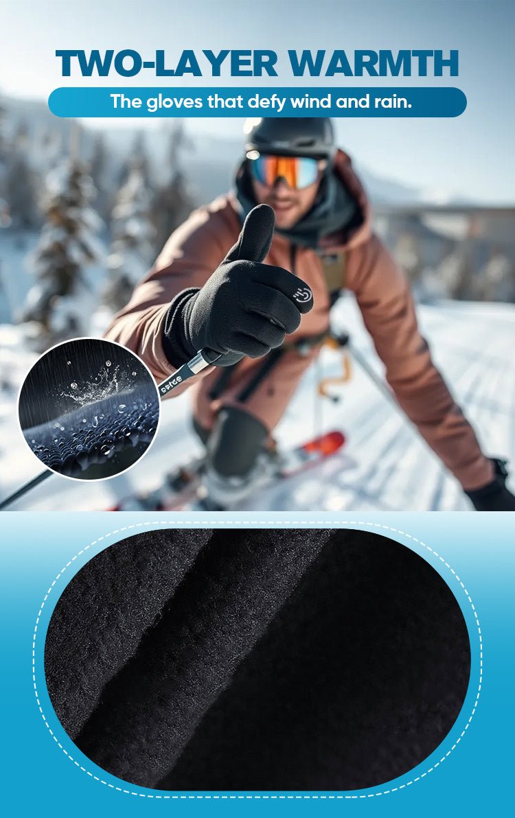 Warm Waterproof Bike Gloves Touchscreen Fingers