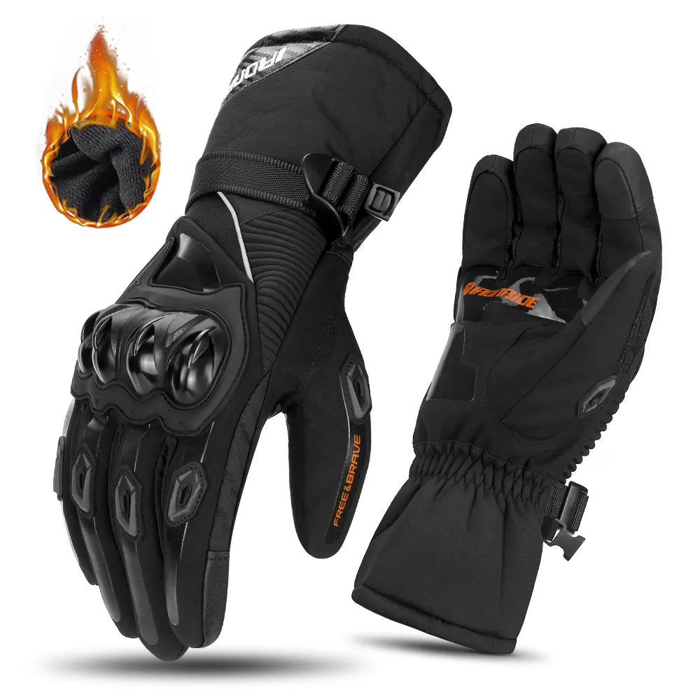 Warm Waterproof Motorbike Gloves for Winter Riding - Lusomart