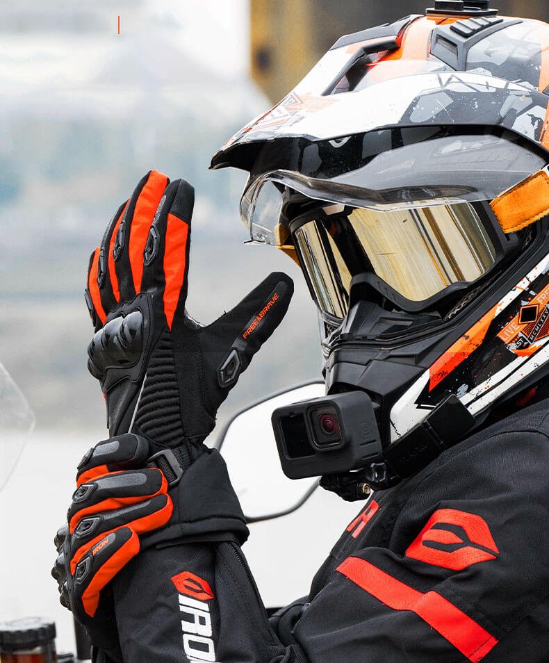 Warm Waterproof Motorbike Gloves for Winter Riding