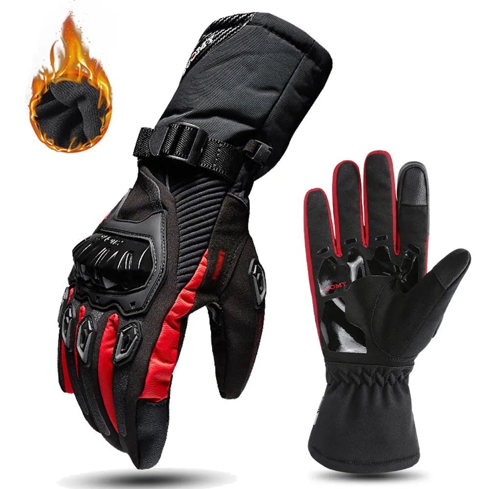 Warm Waterproof Motorbike Gloves for Winter Riding