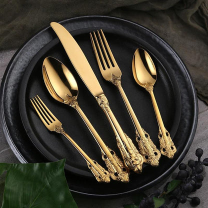 Luxury Silver Stainless Steel Cutlery Set – Sleek Design - Lusomart