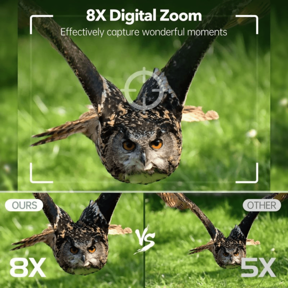 Night Vision Binoculars 8x Zoom 4K Video 3.2 Inch Screen