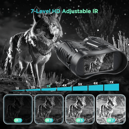Night Vision Binoculars 8x Zoom 4K Video 3.2 Inch Screen
