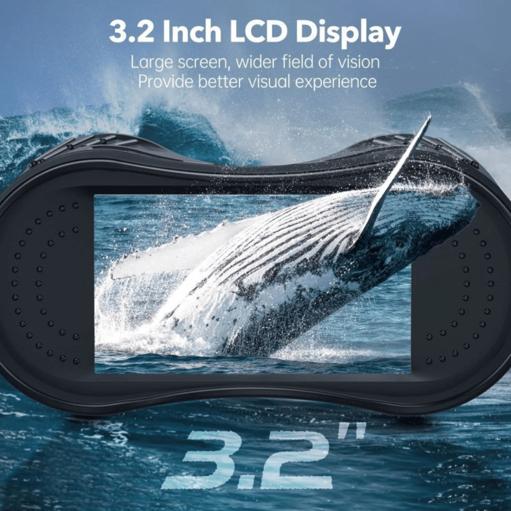 Night Vision Binoculars 8x Zoom 4K Video 3.2 Inch Screen