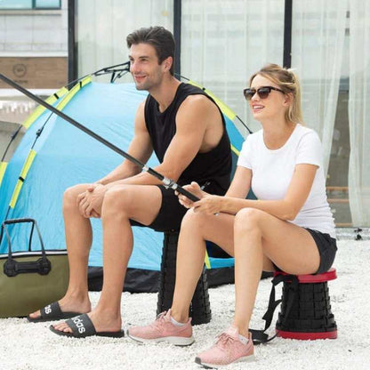 Portable Folding Stool, Compact Adjustable Seat