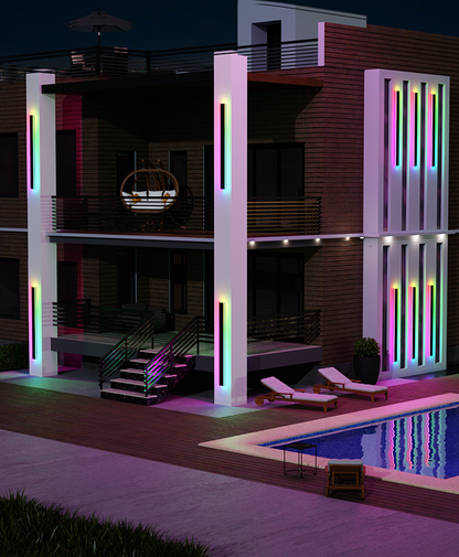 Colorful LED Outdoor Indoor Wall Lamp
