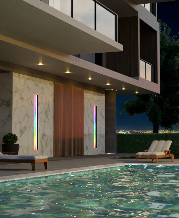 Colorful LED Outdoor Indoor Wall Lamp