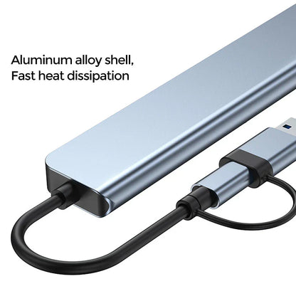 Compact 7-in-1 USB-C Adapter for Mac and PC