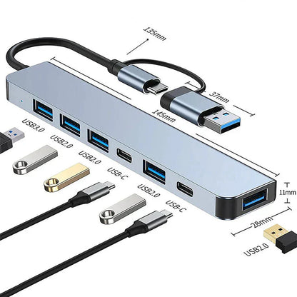 Compact 7-in-1 USB-C Adapter for Mac and PC