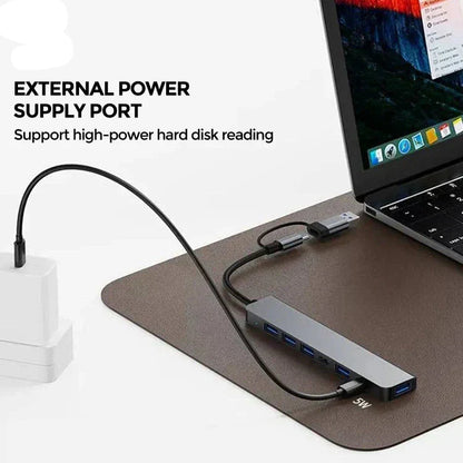 Compact 7-in-1 USB-C Adapter for Mac and PC