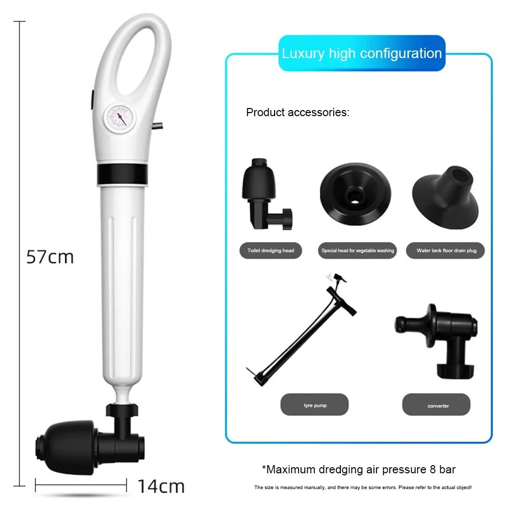 Fast Action Toilet Plunger And Drain Cleaner
