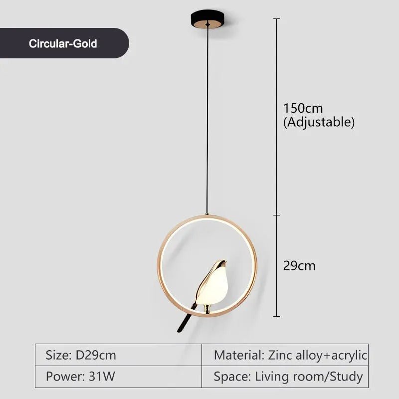 Bright Round LED Ceiling Pendant Light Fixture