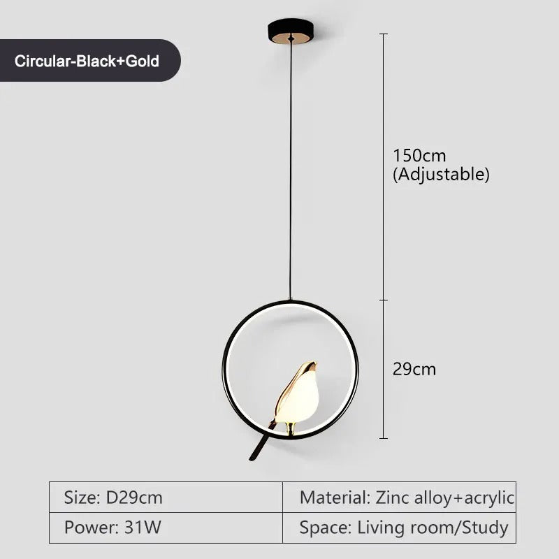Bright Round LED Ceiling Pendant Light Fixture