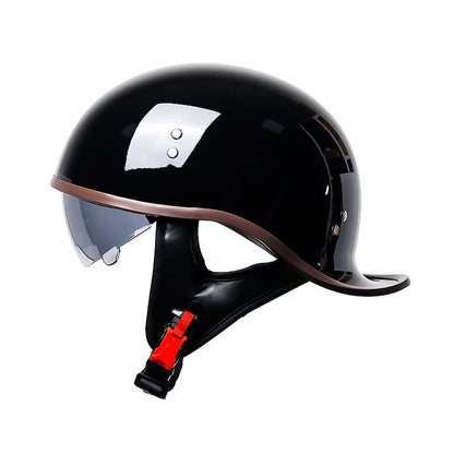 Premium Motorcycle Half Face Helmet Visor DOT Approved