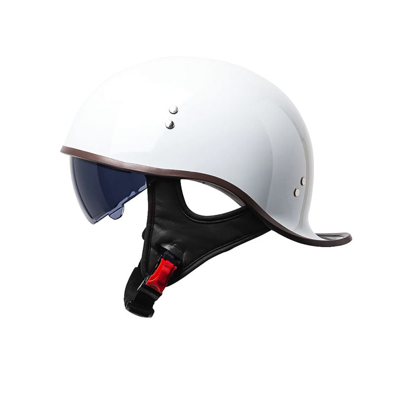 Premium Motorcycle Half Face Helmet Visor DOT Approved