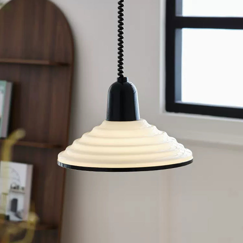 Soft White Glass Drop Pendant Light