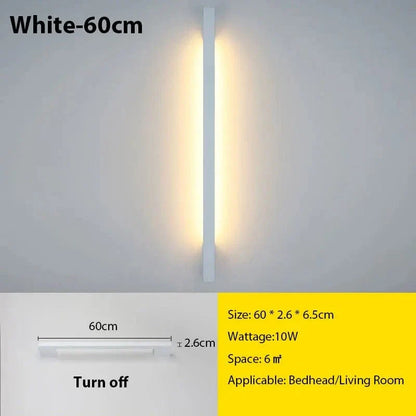 Slim Modern LED Wall Light with Adjustable Brightness